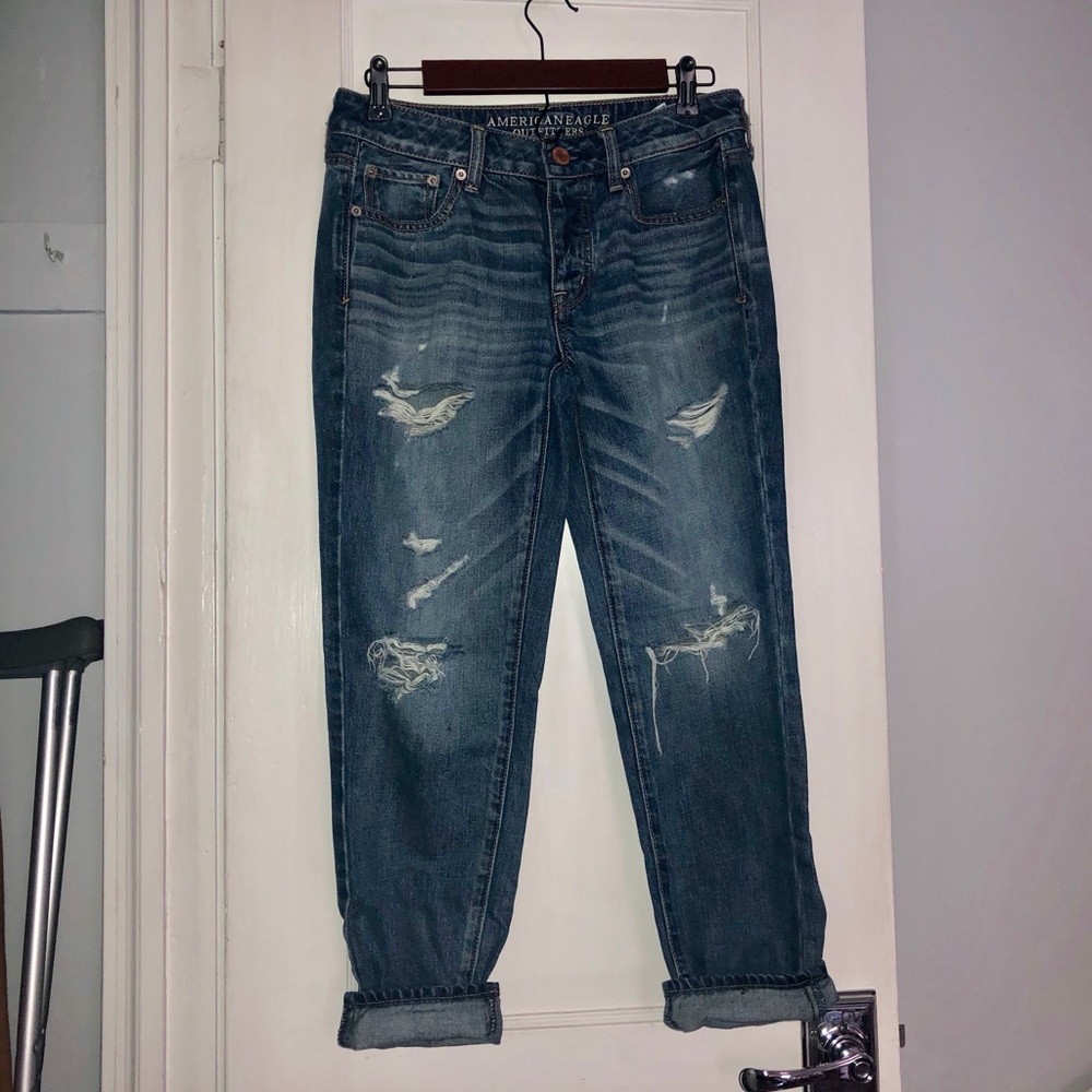 American eagle boy crop jeans